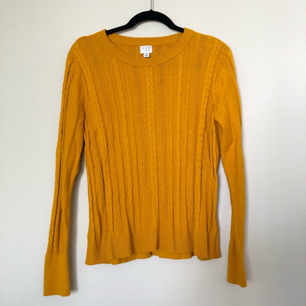 Gold Cable Crewneck Sweater / Target - a new day